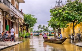 boats on the river in Hoi An