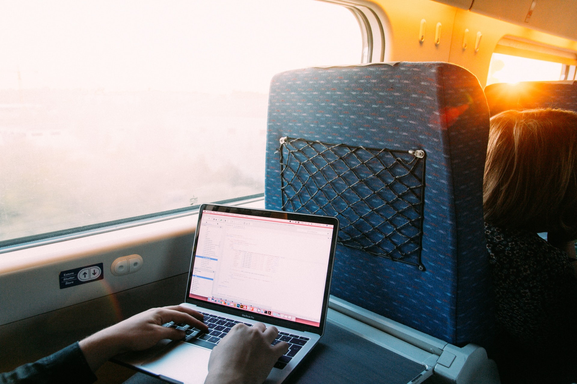 working from a train